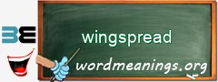 WordMeaning blackboard for wingspread